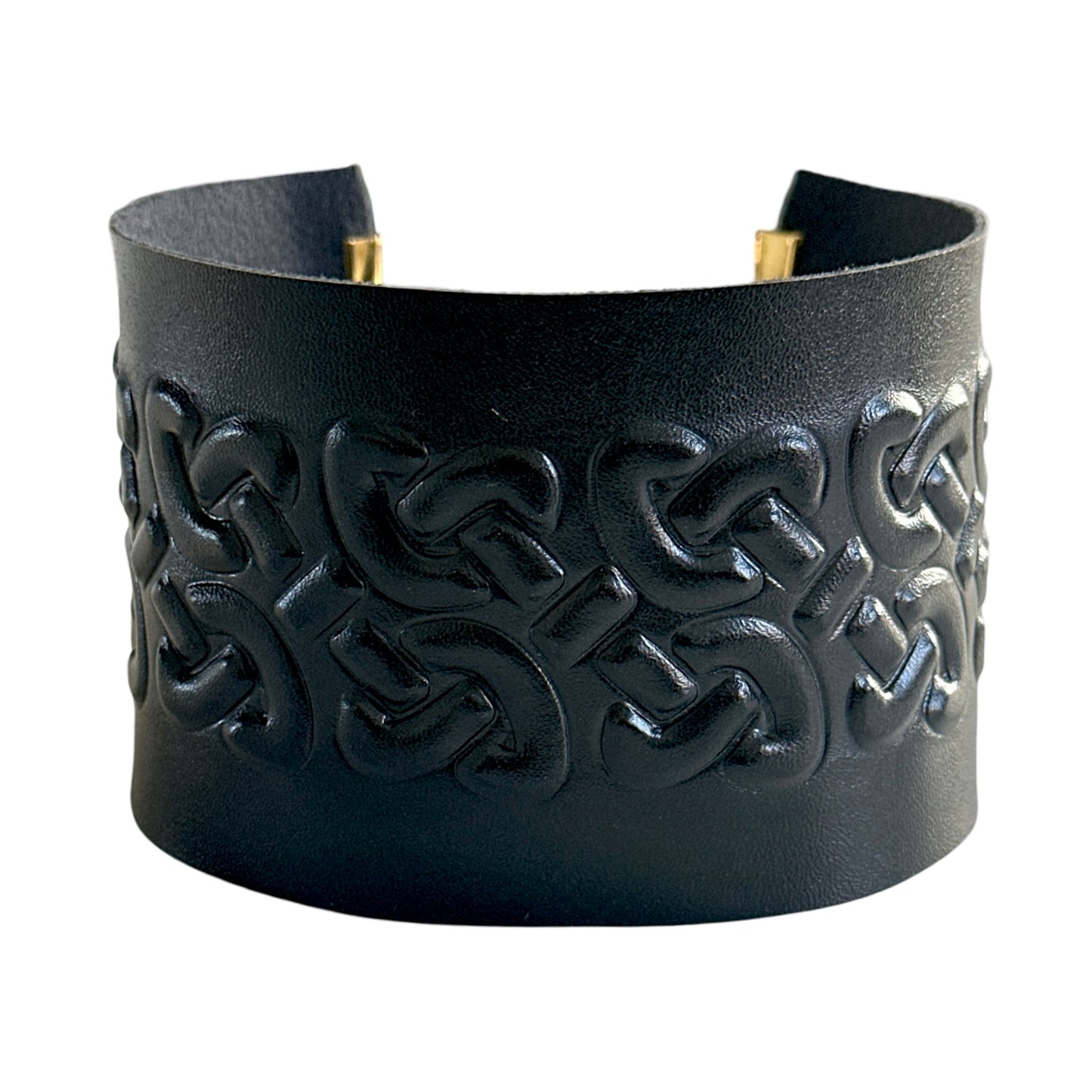 BLACK VEGAN LEATHER NECK CUFF