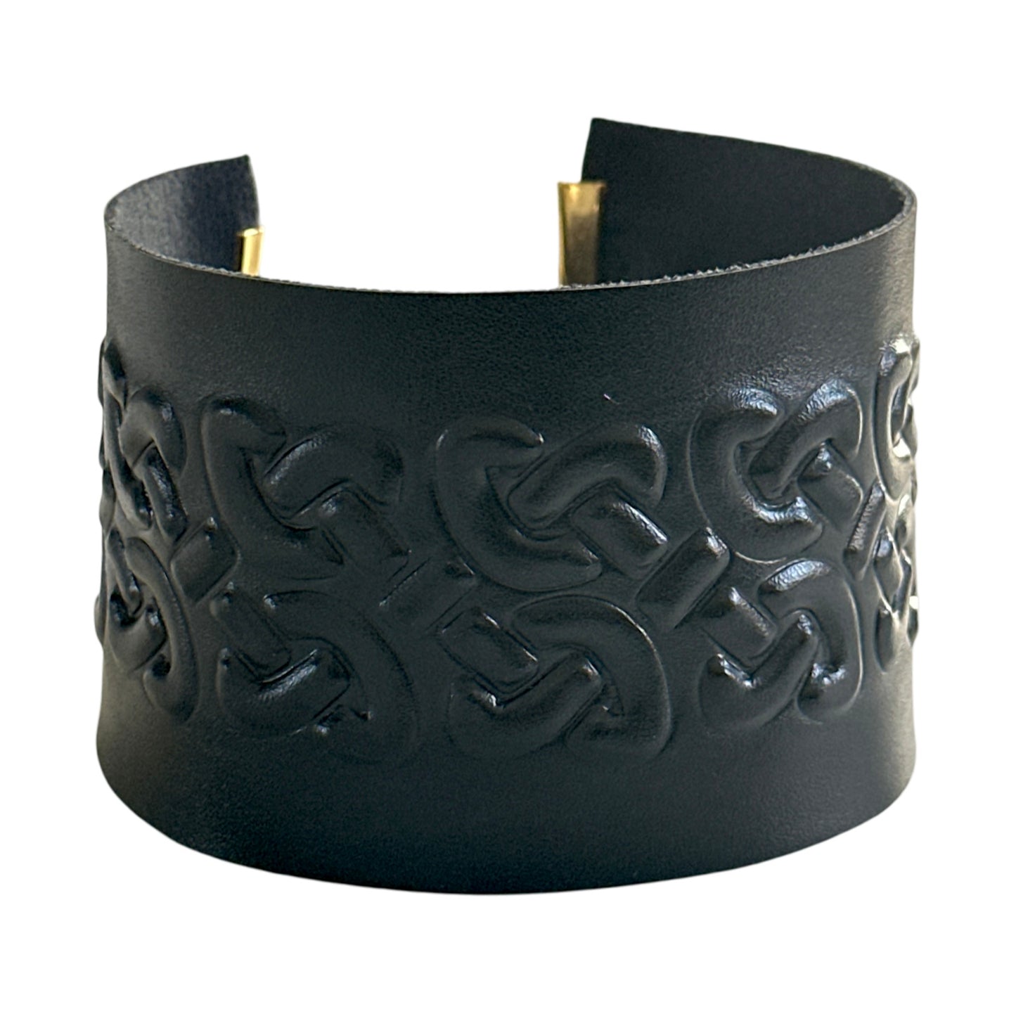 BLACK VEGAN LEATHER NECK CUFF